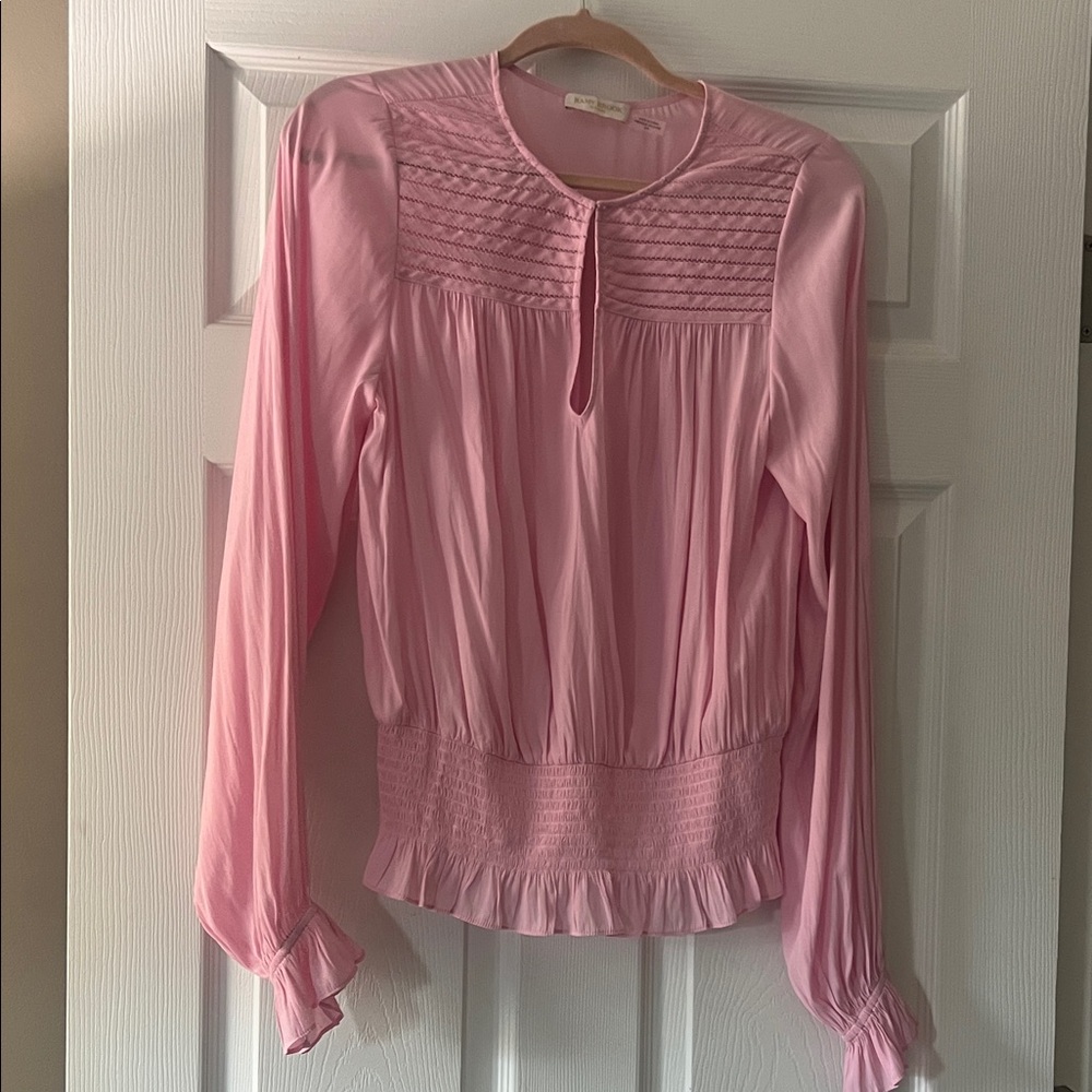Ramy Brook Pink Long Sleeve Women's Top Sml